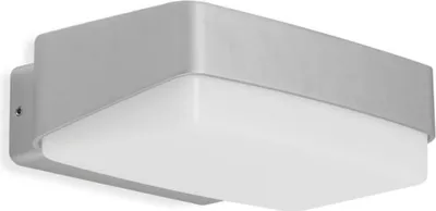 Zdjęcie produktu dla Reflektor zewnętrzny LED Telefunken, lampa ścienna, srebrna, IP44, 14W, 1500lm, światło neutralne (4000K)