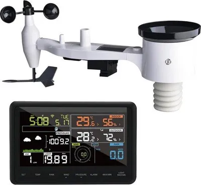 Produktbild von Innen- und Außen-Wetterstation, Hygrometer, Thermometer, digital, Luftfeuchtigkeitsmesser, fortschrittlich