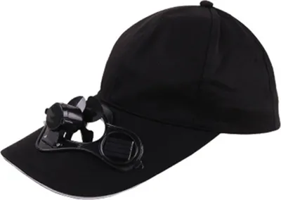 Produktbild von Uni Sports Caps Hüte mit Solarstrom-Lüfter Schwarz