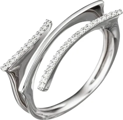 Produktbild von Gr. 60 Damen Ring 585 Gold Weißgold 33 Diamanten Brillanten Weißgoldring