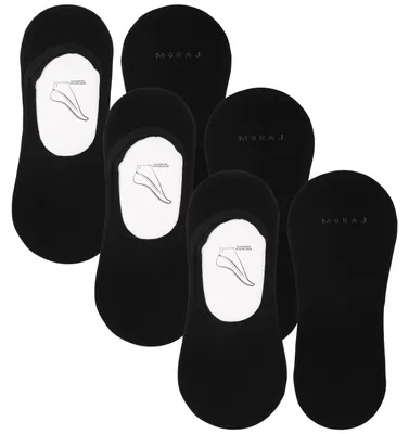 Produktbild von MORAJ Herren Füßlinge Socken Schwarz 3 Paar Größe 43-45