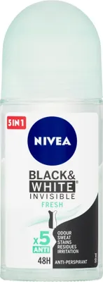 Obrázok produktu pre NIVEA Schwarz & White Invisible Fresh Guľôčkový antitranspirant, 50 ml