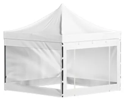 Produktbild von Pop Up Zelt - Luifel Zelt - Außenzelt - Reißverschluss Seitenwände - Beim Geschenk - Schatten für Festen - Camping - Weiss