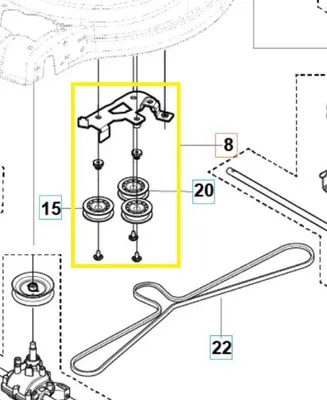 Zdjęcie produktu dla Koło pasowe L 221A Husqvarna 598454401