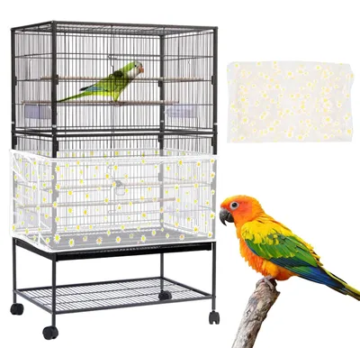 Image de Grande cage à oiseaux avec couvercle et filet réglable