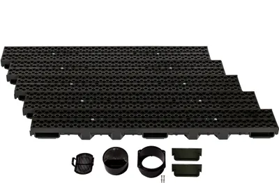 Immagine prodotto di Set di canali di drenaggio ScarMaxx B125, scarico dell'acqua piovana - altezza 60 mm - 5m