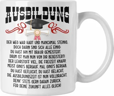 Produktbild von Trendation - Ausbildung Bestanden Geschenk Tasse Geschenkidee Bestandene Prüfung Abschluss 2023 Lustiger Spruch (Weiß)