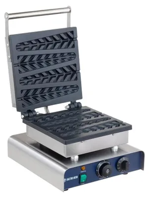 Produktbild von GastroHero Doppel Waffeleisen rund 2x Ø180 mm Profi Waffeleisen Gastronomie Waffelgerät mit Temperaturregler 2600 W Edelstahl