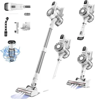 Image de Aspirateur à batterie, puissance d'aspiration 25kPa, système de filtration à 5 niveaux, Teendow V08 Pro, EU
