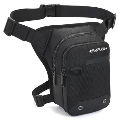 Produktbild von Beintasche Motorrad Herren Taktisch Wasserdicht Atmungsaktiv Verstellbar Schwarz 24x15x9cm