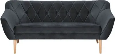 Produktbild von BETTSO Dreisitziges Sofa im skandinavischen Stil mit Steppung CARO 3 graphit