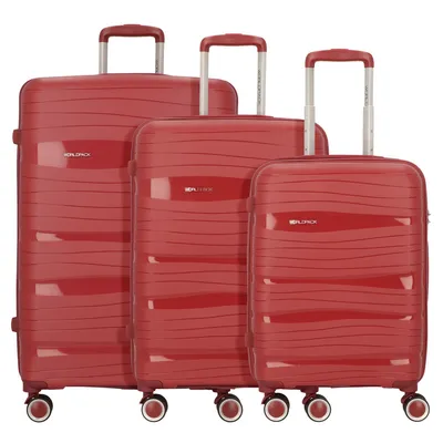 Produktbild von Worldpack Miami Trolley 3 tlg. Kofferset- Weinrot