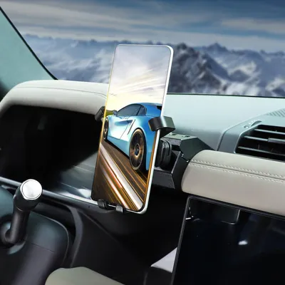 Productafbeelding van HIRUFAIT Telefoonhouder voor Land Rover Defender 90, 110, 130, modeljaren 2020-2023, 360° draaibaar