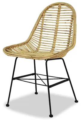 Produktbild von vidaXL Esszimmerstühle 4 Stk. Natur Rattan