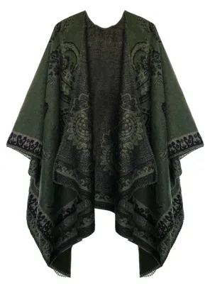 Productafbeelding van Warme, gehaakte sjaals en poncho's met bloemenmotieven