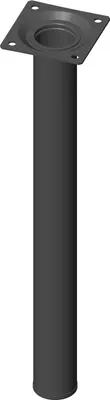 Produktbild von Möbelfüße Tischbeine rund Möbelbeine ø 30 mm Länge 300 mm Stahl schwarz