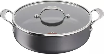 Produktbild von Tefal Jamie Oliver Servierpfanne 30 cm + Glasdeckel 5,5 L Thermo Signal E0147534