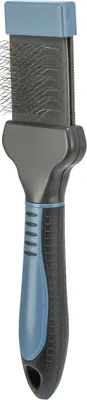 Produktbild von TRIXIE Softbürste - dunkelgrau/blau - 5 × 20 cm