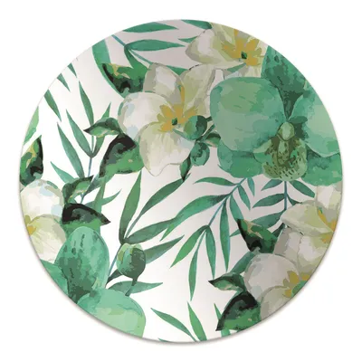 Produktbild von Rundmatte - Stuhlunterlage Bürostuhlunterlage - Rund Ø 100 cm - Bodenmatte - Fußmatte - Pastellblumen