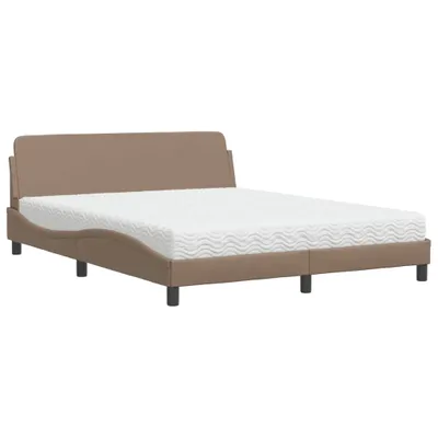 Produktbild von Bett mit Matratze "Dover" Cappuccino-Braun 160x200 cm Kunstleder