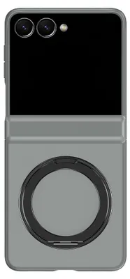 Immagine prodotto di Custodia posteriore Accezz Color con MagSafe e supporto ad anello per Samsung Galaxy Z Flip 8 - Grigio