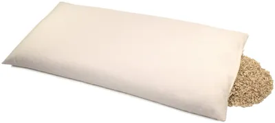 Produktbild von Bio-Dinkelspelzkissen 40x80cm, Köper-Baumwolle rohweiß, Schlafkissen mit Bio-Dinkelspelz, direkt befüllt