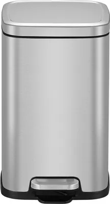 Image de EKO - Stella Poubelle à pédale 12 litres - Acier inoxydable - Acier inoxydable mat