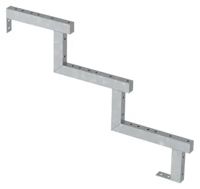 Produktbild von Plus Stahltreppenwange verzinkt 17 cm Stufenhöhe mit Beschlag