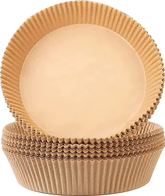 Image de 50 PCS Airfryer papier de cuisson,Papier de cuisson pour friteuse à air chaud