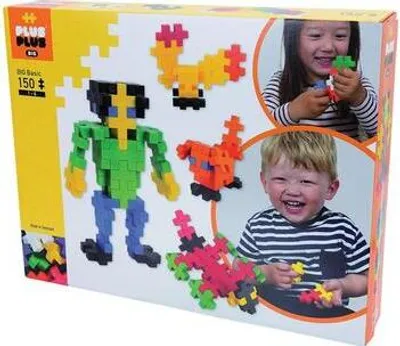Produktbild von Plus-Plus 9603272 Denmark Geniales Konstruktionsspielzeug, Open Play Big Basic Mix, Bausteine-Set, 150 Teile, Mehrfarbig
