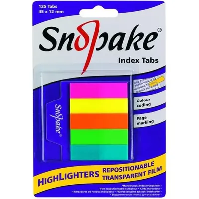 Productafbeelding van Indexplaatjes, 45x12mm, 125 stuks, kleurrijk gesorteerd