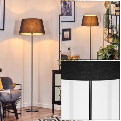 Produktbild von Schiavonea Stehlampe aus Metall/Stoff in Schwarz/Weiß