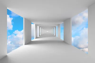 Obrázok produktu pre Muralo fototapeta 3D efekt 300 (Š) x 210 (V) cm netkaná fototapeta tunel abstrakcia optická ilúzia 3D optika obývacia izba spálňa moderná fototapeta
