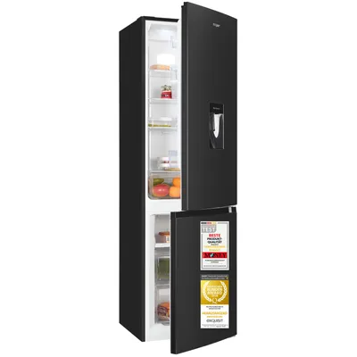 Produktbild von Exquisit Kühl-Gefrierkombination 251 l No Frost | Wasserspender | Energieklasse C | leise 39 dB | schmal 54 cm | KGC5265-70-NF-WS-040C inoxlook-az