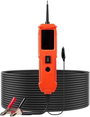 Productafbeelding van Automotive circuit tester, 8-35 V DC vermogenscircuit testpen met TFT-kleurendisplay en verlichting, testpen voor auto-elektrische systemen met een kabel van 4 meter, elektrische detector met ABS-behuizing