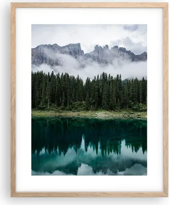 Produktbild von Gerahmtes Poster - Rahmen in heller Eiche - Landschaft Berge Wolken - 40x50 cm - Wand Bild - Wanddeko - Wandbilder - Kunstposter - Wandposter - Bilderrahmen - Bilder - Kunstdruck - P2NPA40x50-4671