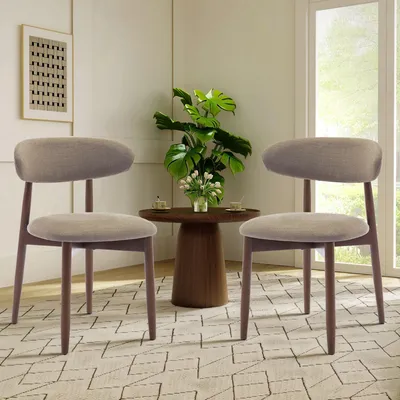 Produktbild von COLAMY 2er Set Küchen- und Esszimmerstühle, elegant und robust, skandinavisch-minimalistisches Design, Camel