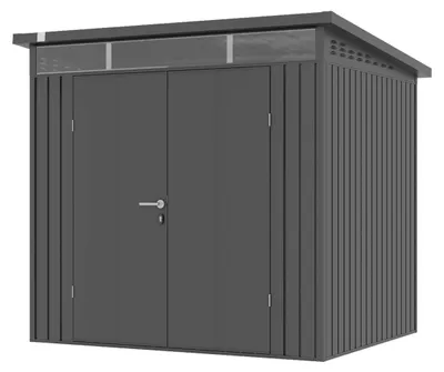 Produktbild von GFP Primeyard Gerätehaus Metall Gartenhaus 210x180x205 cm Geräteschuppen Pultdach anthrazit
