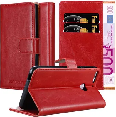 Produktbild von Cadorabo Hülle für HTC Desire 12 PLUS Schutzhülle in Rot Handyhülle Book Tasche Case Etui Luxury