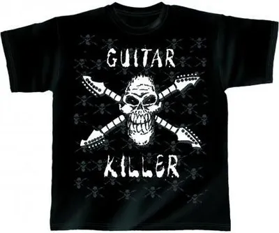 Produktbild von T-Shirt Uni - Guitar Killer - von ROCK YOU MUSIC SHIRTS - 10409 schwarz - Gr. S-XXL Größe - XL