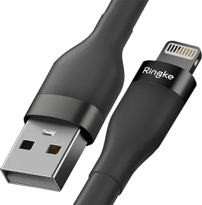 Image de Ringke Cable Long Usb-A - Lightning 480Mb/S 12W 1.2M Noir