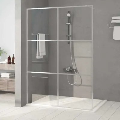Produktbild von The Living Store Duschwand für Begehbare Dusche Silbern 140x195 cm ESG-Klarglas