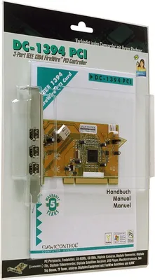 Obrázok produktu pre Dawicontrol DC-1394 PCI FireWire Controller, PCI, IEEE 1394/Firewire, Texas Instruments TSB43AB23, 400 Mbit/s, Kábel, Microsoft Windows XP/Vista/7/8/8.1/10/11, 32 & 64 Bit