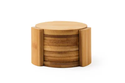 Immagine prodotto di Excelsa Set di 6 sottobicchieri Eco Living Bamboo 10xH7x10 cm Marrone