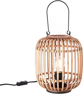 Produktbild von BRILLIANT WOODROW Tischleuchte mit Griff    26,5 cm Metall Rattan Hellbraun HK18325S28