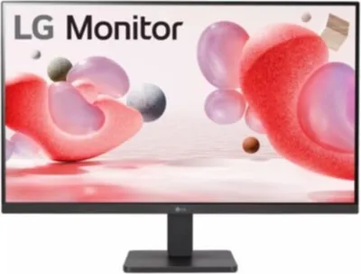 A monitor with a colorful abstract background.