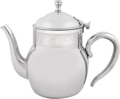 Produktbild von Agadir Teekanne 1,36 Liter 18/10 Edelstahl Silber Hochglanz 19 cm Einhandbedienung