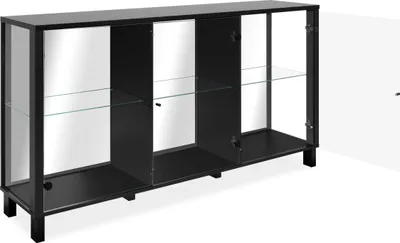 Produktbild von finori Albi 51A Sideboard, schwarz / Spiegel Maß: B x H x T ca. 160 x 85 x 37,5 cm