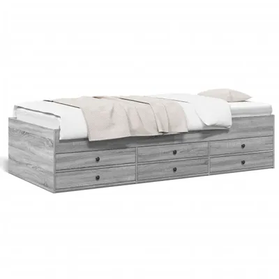 Obrázok produktu pre VidaXL 3280879, Rozkladacia pohovka, Šedá, Dub, Drevo, 2030 mm, 930 mm, 455 mm