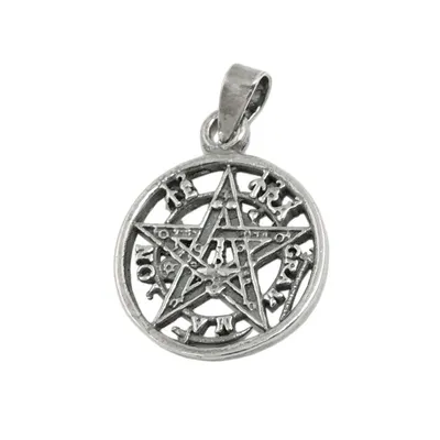 Produktbild von Anhänger 15mm Pentagramm Amulett geschwärzt Silber 925 silber 15mm